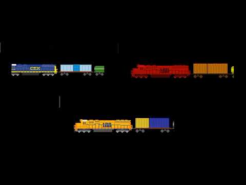 3 freight trains