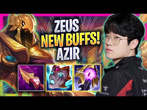 ZEUS TRIES AZIR TOP WITH NEW BUFFS! - T1 Zeus Plays Azir TOP vs Aatrox! | Bootcamp 2024