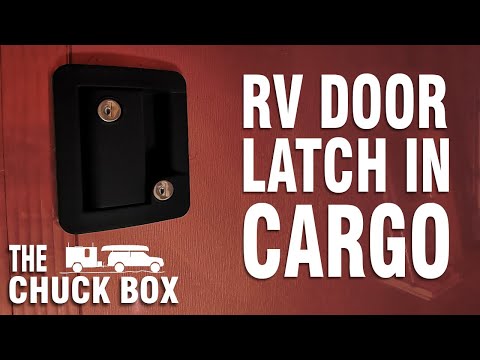 Installing an RV DOOR LATCH | CARGO TRAILER CAMPER CONVERSION