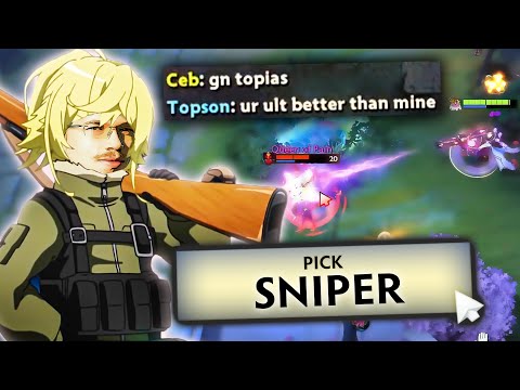 When Topson uses his MILITARY TRAINING on his SNIPER MID!🎯