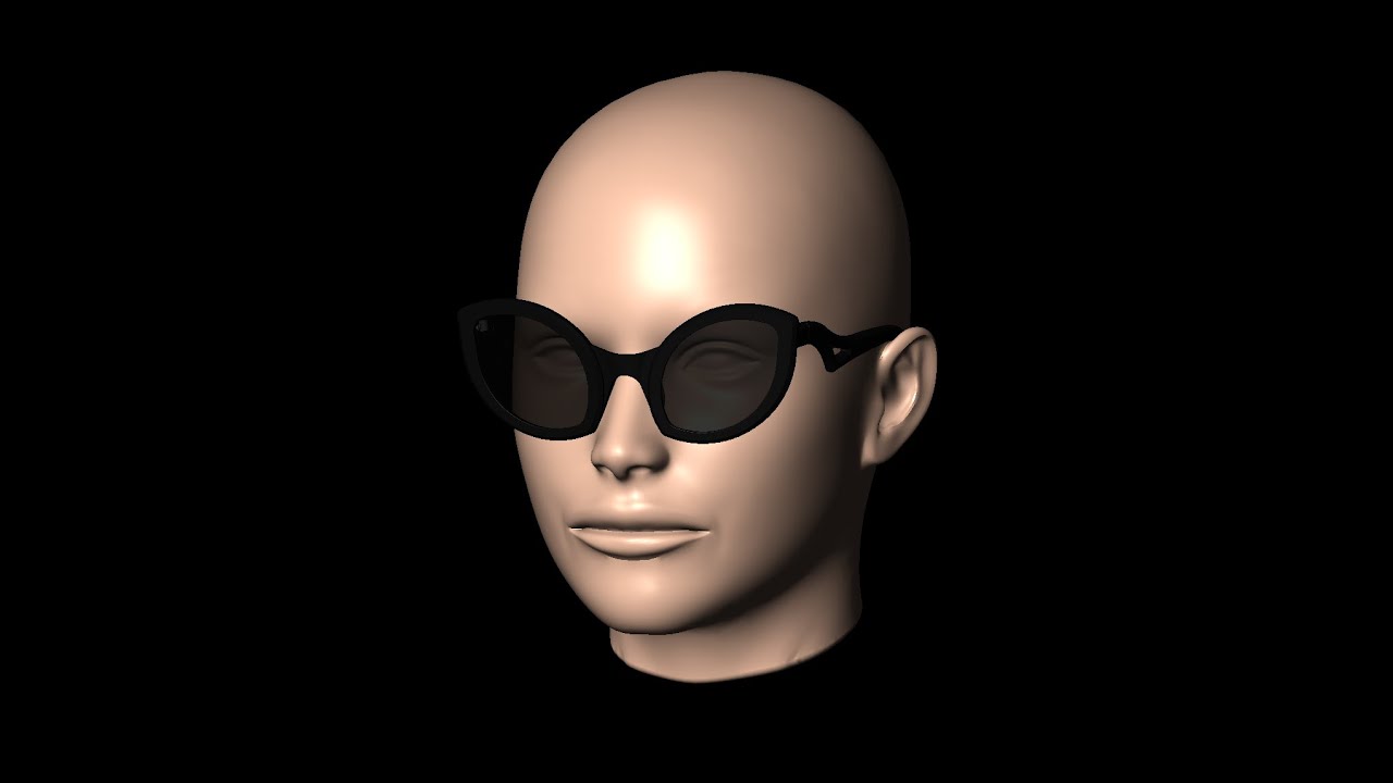 Ladies sunglasses WILD CAT model2 3D Print Model