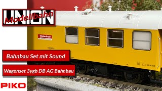 Produktpräsentation: Wohn- & Werkstattwagen 3yg Bahnbau DB AG Digital Sound - Piko - Spur H0 1:87