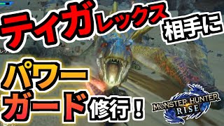 モンスターハンターライズ 19 ティガ相手にランスの技パワーガード修行！