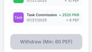 PEF COIN WITHDRAW | Earn money Free PEF Coin | Get ₨3000 Signup Bonus Instantly | PEF withdraw ksy