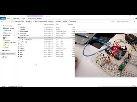 Simulação do arduino via RS485 com protocolo Modbus RTU como slave e o Server com ModScam