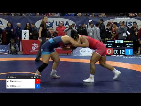 68 Kg 3rd Place Alexandria Glaude Titan Mercury Wrestling Club Vs Ashlynn Ortega New York Athletic