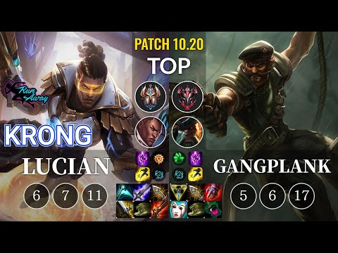 RNW KronG Lucian vs Gangplank Top - KR Patch 10.20