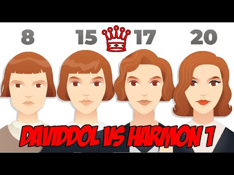 daviddol vs Beth Harmon - 8, 9 e 10 anni - chess.com - Queen's Gambit