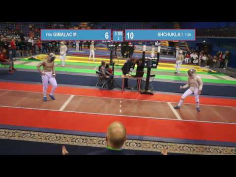 T16. SHCHUKLA Iryna (TUR) - GIMALAC Margaux (FRA). Sabre women.