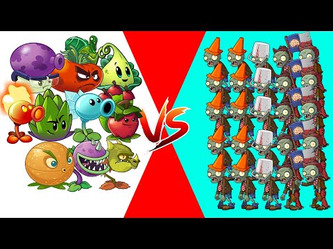 PvZ 2 Challenge -  Every Plant Vs Team Wild West Zombie  - Which Plant 's Best?