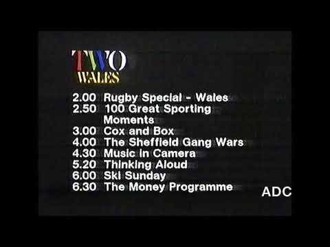 BBC2 Wales menu 15th March 1987