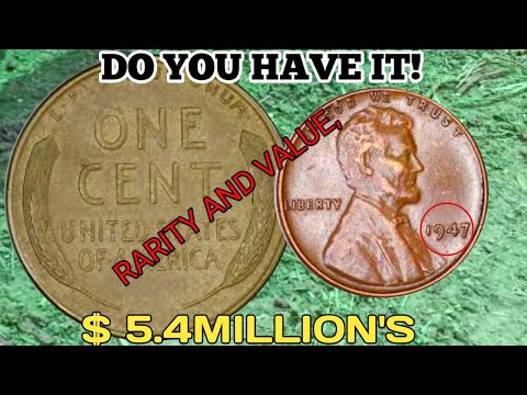 THE RARE 1947 PENNY WORTH MONEY -HOW MUCH IS IT WORTH AND WAY! TO LOOK FOR?