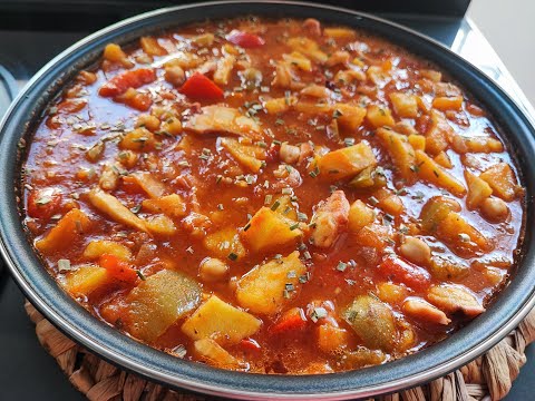 Ropa vieja de pulpo, receta Canaria