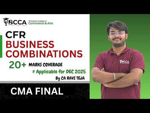 CMA FINAL| CFR | Business Combinations (IND AS 103) | Revision | BY CA RAVI TEJA SIR