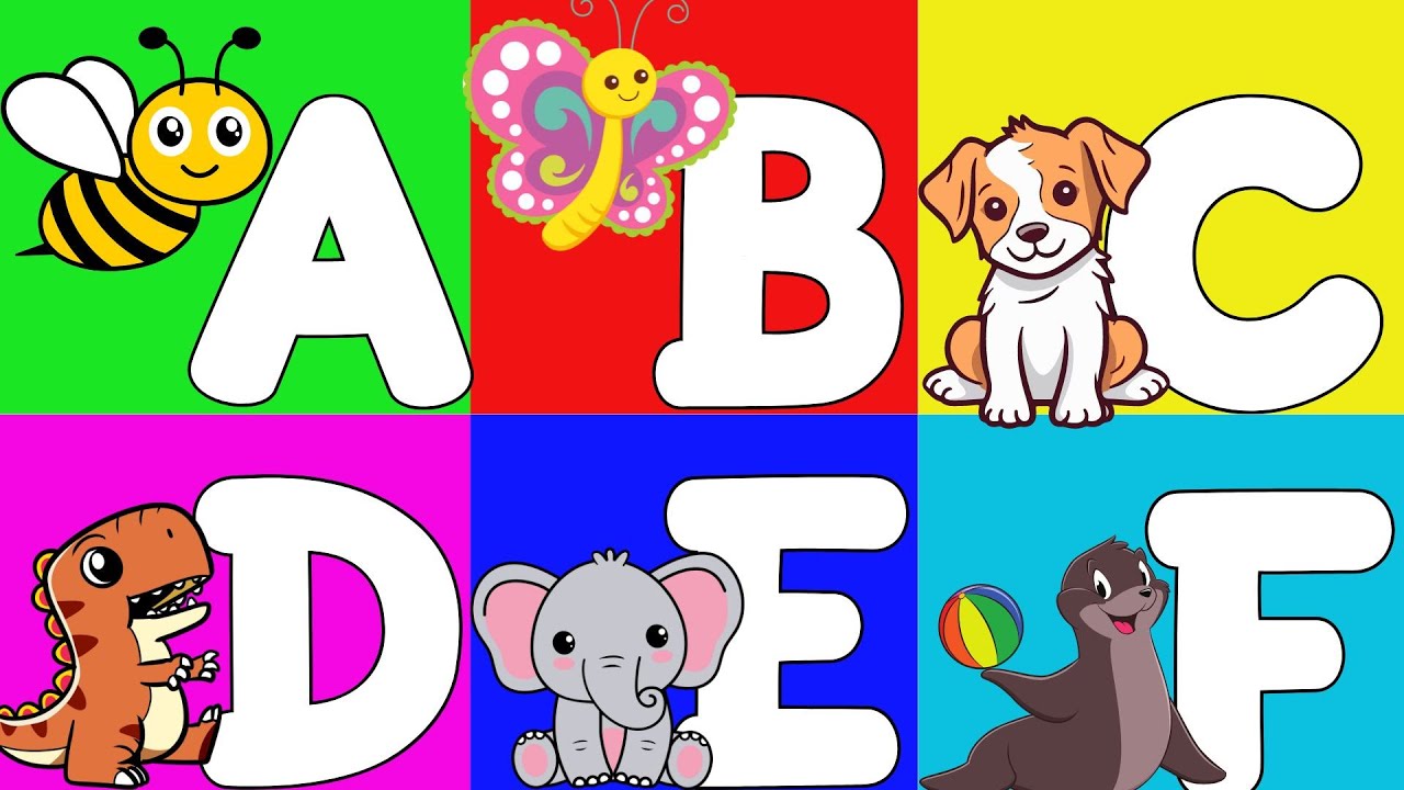 ABC - Alfabeto ilustrado para crianças - Aprender a ler e escrever