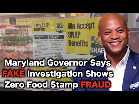 Maryland Governor CAUGHT Hiding Food Stamp Fraud