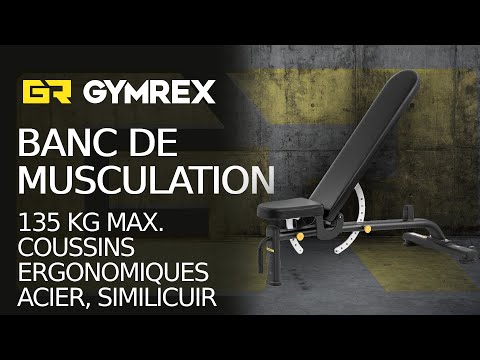 Vidéo - Banc de musculation inclinable - Réglable