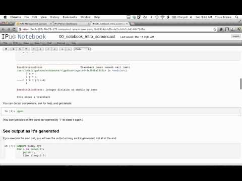 Ipython Notebook Intro Screencast