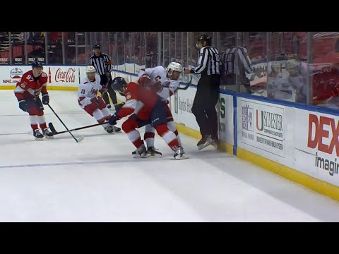 Radko Gudas Hip Check Sends Jordan Martinook To The Locker Room