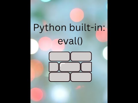 Eval Python3 Build In Function Shorts Tutorial