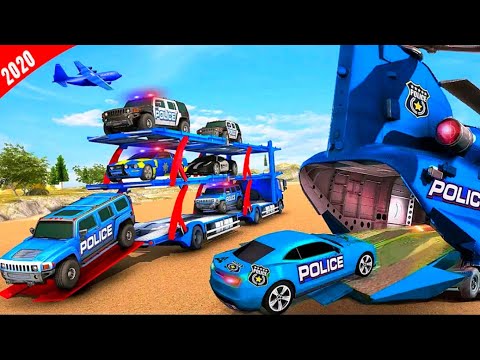 Offroad Police Car Transport Truck Simulator Game - Android Gameplay FHD