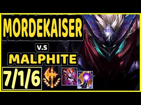MORDEKAISER vs MALPHITE - 7/1/6 KDA TOP GAMEPLAY - EUW Ranked PLATINUM