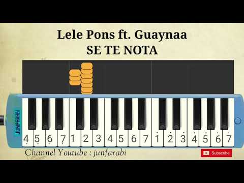Lele Pons ft Guaynaa - SE TE NOTA - tutorial melodika