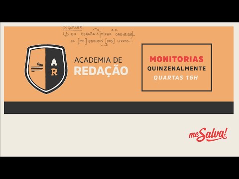 Me Salva! Monitoria Redação: Aula inaugural