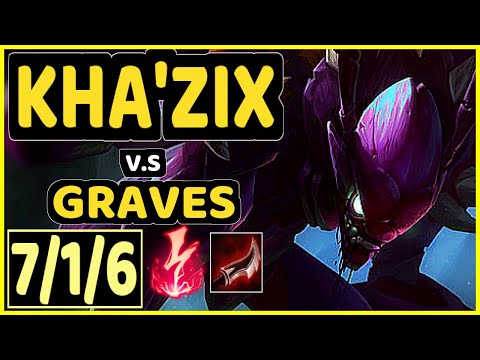 SEONGHWAN (KHA'ZIX) vs GRAVES - 7/1/6 KDA JUNGLE CHALLENGER GAMEPLAY - KR