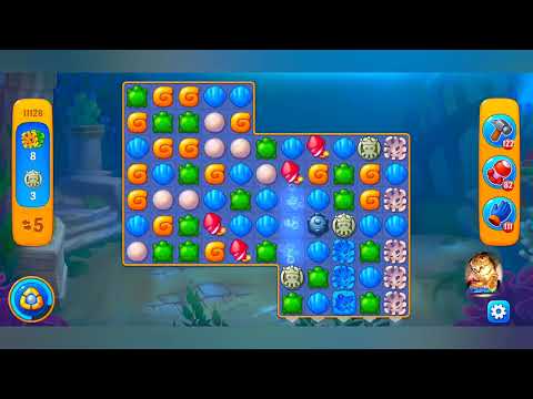 фишдом 2023  #  11128 уровень - прохождение без бустеров # Fishdom,   11128  level - no Boosters.