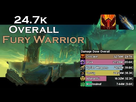 NW +25 | 24.7k Overall DPS | Kyrian Fury Warrior