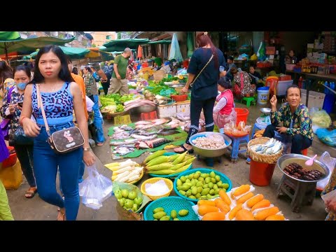 Evening Market Show, Walking tour at Orussey Phnom Penh street food - Plenty of Fish & Vegetable