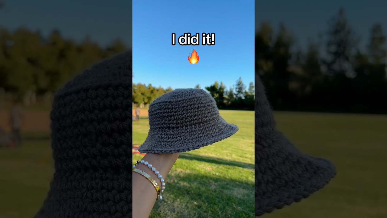 Crochet a toddler bucket hat with me. #crochet #crochetidea #crochetbuckethat