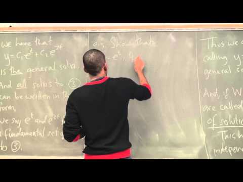 Math 391 Lecture 10 - The Wronskian and what it tells us about solutions to SOLDEs
