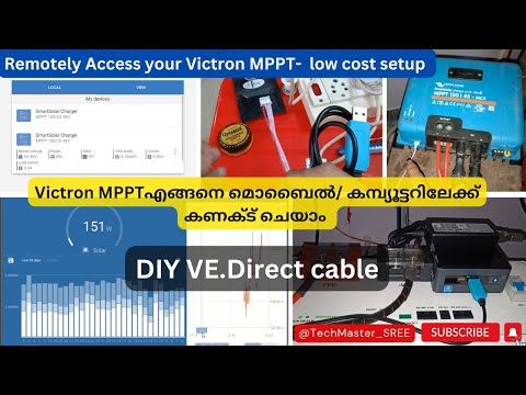 DIY VE Direct Cable at RS 250 ? Remotely access your  Victron MPPT  Mobile/ Windows/ Raspberry Pi