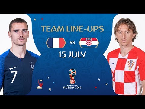 LINEUPS – FRANCE v CROATIA - 2018 FIFA World Cup™ FINAL