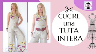 Tuta intera con pantalone palazzo