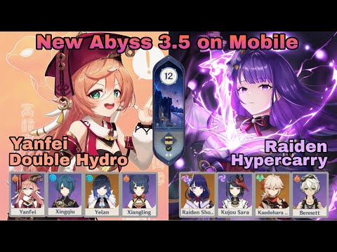 C3 Yanfei Double Hydro & C2 Raiden Hypercarry - Spiral Abyss 3.5 Floor 12 9 Stars | Genshin Impact