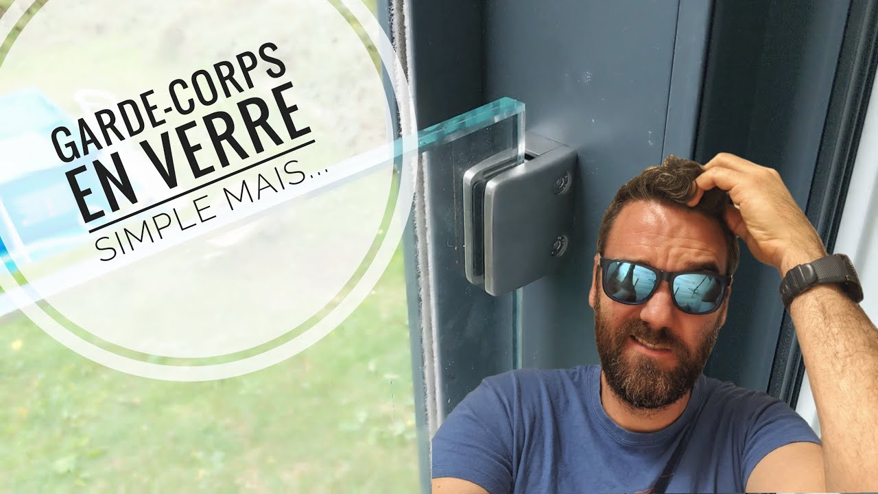 installation d'un garde-corps en verre