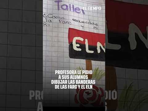 Indignación por actividad escolar: Profesora pidió a niños dibujar banderas de las Farc y el Eln