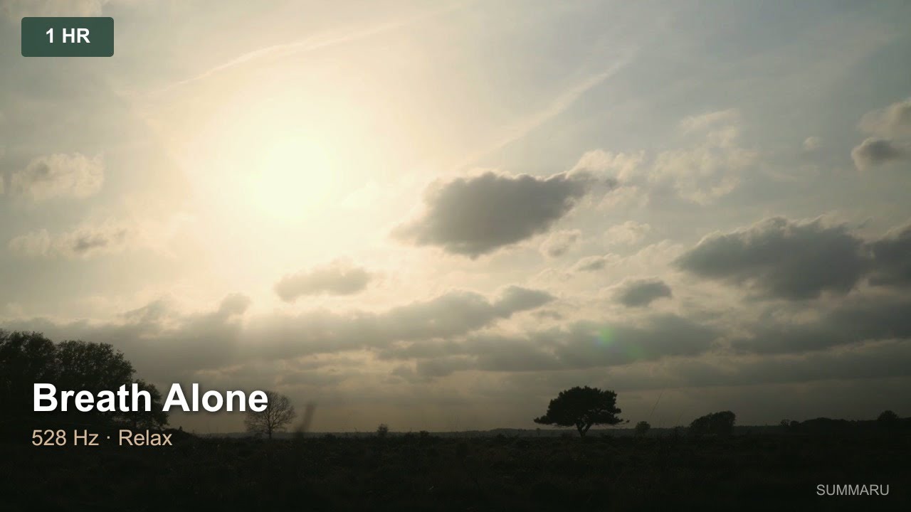 Breath Alone | 1 Hour Relax Music | 528 Hz | SUMMARU
