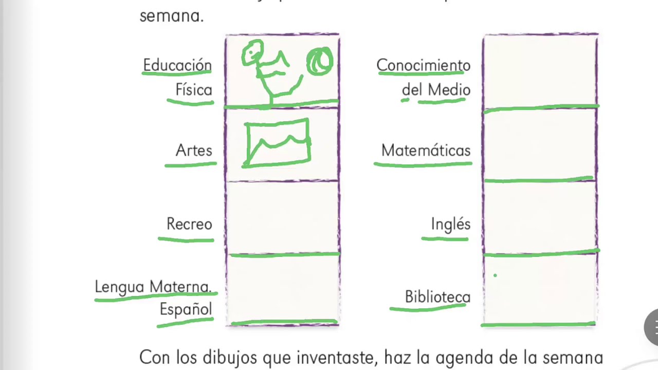 Español | Primer grado - Página 19,20.
