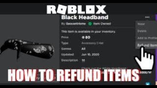 How to Refund Items on the Roblox Avatar Shop