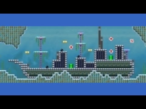 静かなる沈没船　Silent Sunken Ship by ケイノスケ - Super Mario Maker - No Commentary 1bl