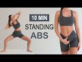 10 Min ALL STANDING ABS Workout Daily Routine No Jumping No Repeat No Equipment