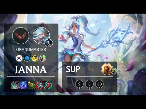 Janna Support vs Leona - KR Grandmaster Patch 12.4