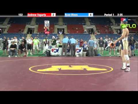 Junior 152 - Andrew Fogarty (Minnesota) vs. Ryan Blees (North Dakota)