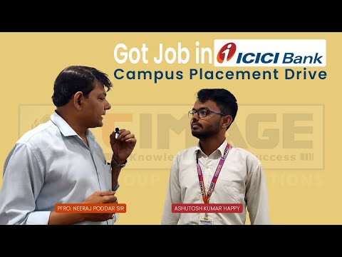 BCA Student Shubham Jaiswal got Job in ICICI Bank Campus Placement Drive.