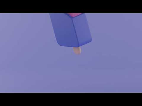 Ice cream - cartoon style (3D model)