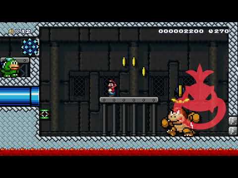 鉄球のお城   Lron ball   castle by こころざし - Super Mario Maker 2 - No Commentary 1ca